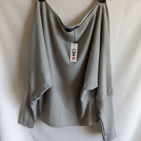 CBR Blouse NWT Size Medium Grey‎ off shoulder - Picture 4 of 4